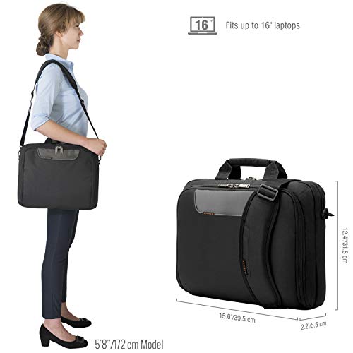 Everki Advance Laptop Bag - Briefcase, Fits up to 16-Inch (EKB407NCH), Charcoal