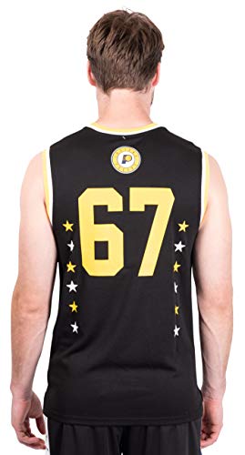 Ultra Game NBA Indiana Pacers Mens Jersey Sleeveless Muscle T-Shirt, Black, X-Large