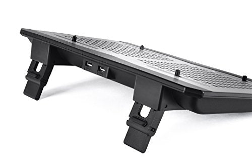 Thermaltake Massive TM Aluminum Panel Dual 120mm Fans Adjustable Temperature Sensor 10'-17' Laptop Notebook Cooling Pad CL-N002-PL12BL-A