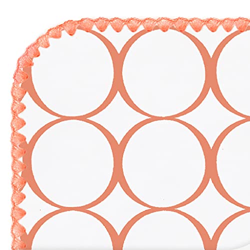 SwaddleDesigns Large Receiving Blanket, Ultimate Swaddle for Baby Boys, Girls, Softest US Cotton Flannel, Best Shower Gift, Made in USA, Orange Mod Circles (Mom's Choice Award Winner)