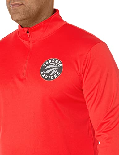 Ultra Game NBA Men's Quarter Zip Long Sleeve Pullover T-Shirt