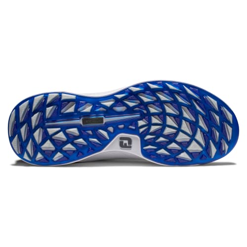 FootJoy Men's Stratos Golf Shoe, White/Charcoal, 10.5