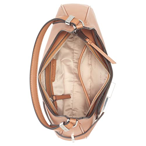 Calvin Klein Jade Top Zip Shoulder Bag, Caramel,One Size