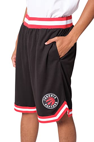 Ultra Game NBA Toronto Raptors Mens Woven Basketball Shorts, Team Color, Small