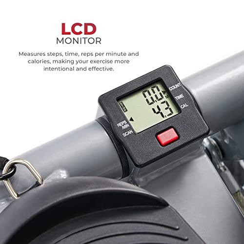 Sunny Health and Fitness Mini Stepper with Resistance Bands, Black