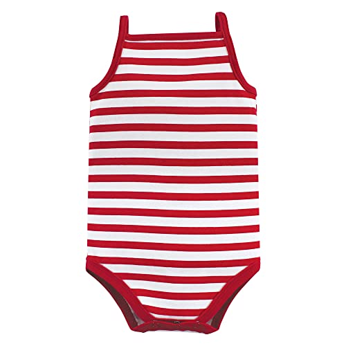 Hudson Baby Unisex Baby Cotton Sleeveless Bodysuits Shining Stars Stripes, 6-9 Months