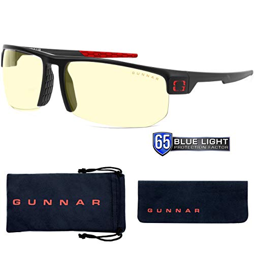 Gaming Glasses | Blue Light Blocking Glasses | Torpedo 360/Onyx by GUNNAR | 65% Blue Light Protection and Sun Lens, 100% UV Light, Anti-Reflective To Protect and Reduce Eye Strain and Dryness