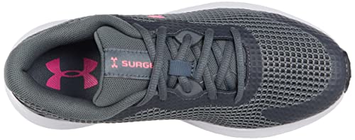 Under Armour Women's Surge 3 Sneaker, (103) Pitch Gray/White/Cerise, 12