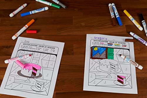 Crayola Ultra Clean Washable Markers (12 Pack), Bulk Markers for Kids, 10 Broad Line Markers, Classroom Supplies, Ages 4+