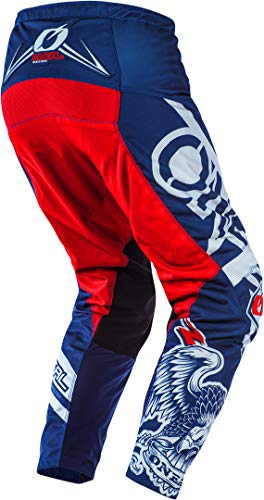 O'Neal E010-4136 Element Adult Pants, Warhawk, Blue/Red, 36