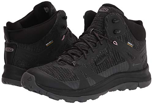 KEEN Women's Terradora 2 Waterproof Mid Height Hiking Boots, Black/Magnet, 9