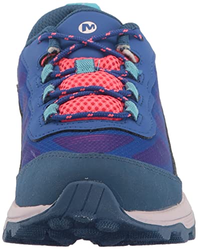Merrell Moab Speed Low Waterproof Hiking Shoe, Blue/Berry/Turq, 11 US Unisex Big Kid