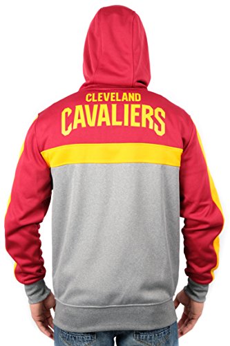 Ultra Game NBA Cleveland Cavaliers Mens Soft Fleece Full Zip Jacket Hoodie, Team Color, Small