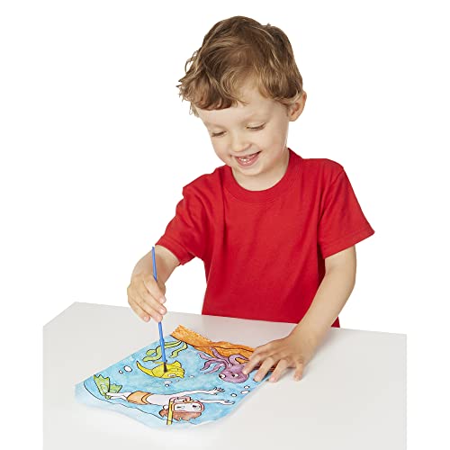 Melissa and Doug My First Paint With Water Kids' Art Pad With Paintbrush - Pirates, Space, Construction, and More