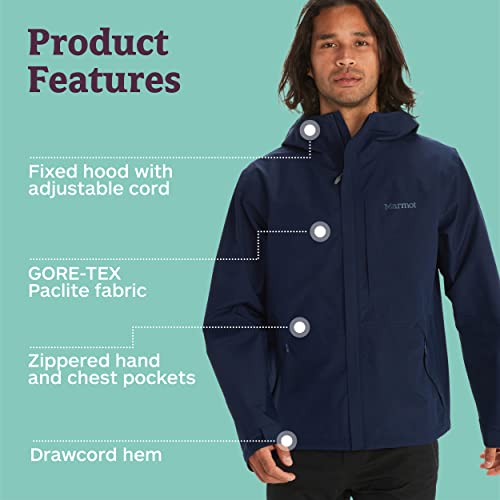 MARMOT Men's GORE-TEX Minimalist Jacket | Lightweight, Waterproof | Arctic Navy, XX-Large