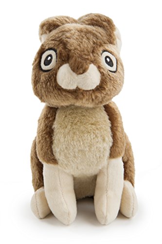 goDog Wildlife Rabbit Squeaky Plush Dog Toy, Chew Guard Technology - Brown, Large, All Breed Sizes