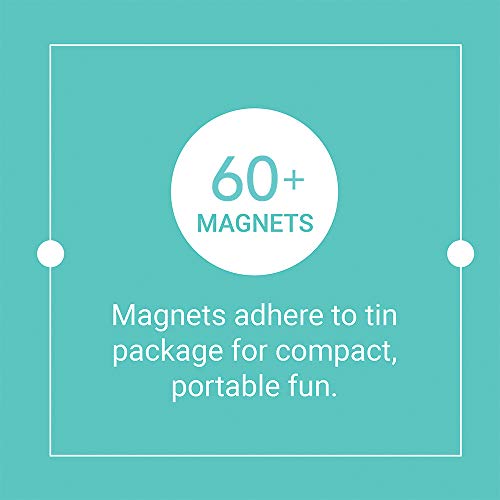 Mudpuppy Rocket Ships Magnetic Build-It Game – Magnetic Toys for Ages 4+, Fun and Compact Travel Activity for Kids, Includes 60+ Magnets and Durable Storage Tin