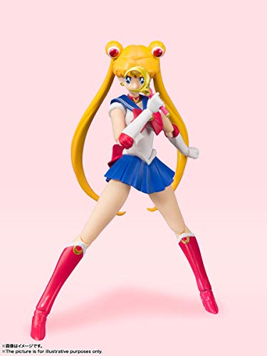 TAMASHII NATIONS Sailor Moon -Animation Color Edition- Pretty Guardian Sailor Moon, Bandai shii Nations S.H. Figuarts , Black