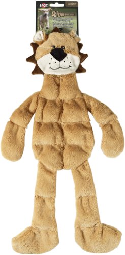 SPOT Ethical Skinneeez Tons-O-Squeakers 20-Inch Stuffingless Toy For Dog (Styles may vary), Leopard