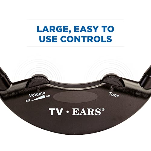 TV Ears Digital Wireless Headset System - Personal Volume Control, Quiet to Loud, Supports All TVs, Ideal for Seniors and Hearing Impaired, Infrared, Plug N' Play, No Pairing/Audio Delay, Dr Rec -11741