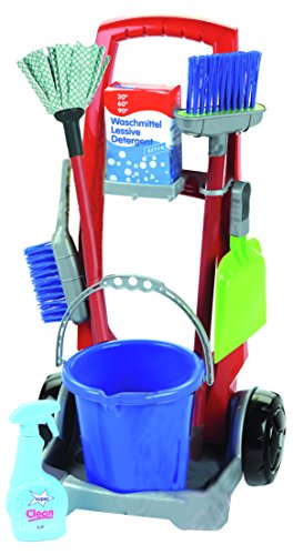 Theo Klein - Cleaning Trolley Premium Toys for Kids Ages 3 Years and Up (6094)