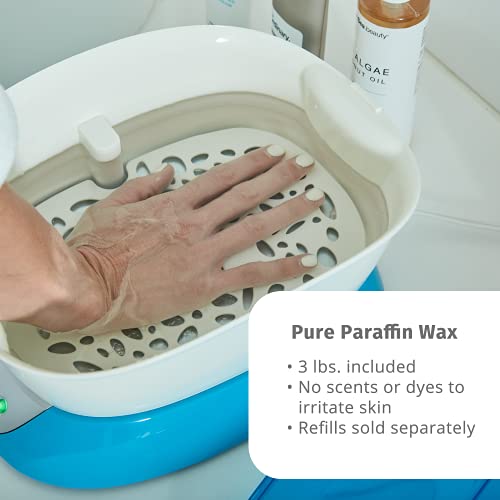 Homedics Paraffin Wax Machine for Hands. Hypoallergenic Hot Wax Hand Therapy Machine to Sooth and Moisturize Hands. Comes with Bonus 3lb’s of Wax and 20 Hand Liners