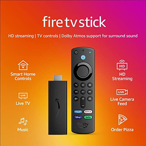 Fire TV Stick with Alexa Voice Remote (includes TV controls), free and live TV without cable or satellite, HD streaming device