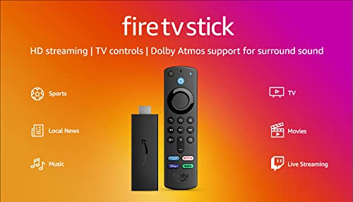 Fire TV Stick with Alexa Voice Remote (includes TV controls), free and live TV without cable or satellite, HD streaming device