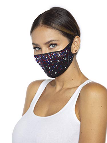 Leg Avenue M1018-10122 Liberty Rhinestone Face Mask, O/S, Multicolor
