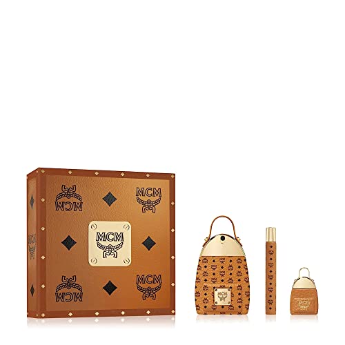 MCM Eau de Parfum 3 Piece Gift Set - Perfume Spray 2.5 Fl. Oz, Travel Spray 0.34 Fl. Oz, and Mini Spray 0.23 Fl. Oz.