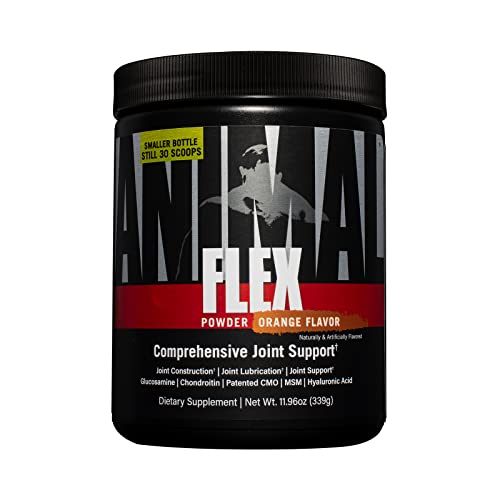 Animal Flex Powder – All-in-one Complete Joint Support Supplement– Contains Collagen, Turmeric Root, Curcumin, Glucosamine and Chondroitin – Helps Repair And Restore Joints – Orange Flavor, 30 Scoops