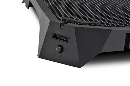 Thermaltake Massive V20 Steel Mesh Panel Single 200mm Blue LED Fan Adjustable Speed Control 10'-17' Laptop Notebook Cooling Pad CL-N004-PL20BL-A