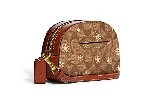 COACH Womens Mini Serena Crossbody Bag (IM/Khaki/Gold Multi With Snowflake Print)