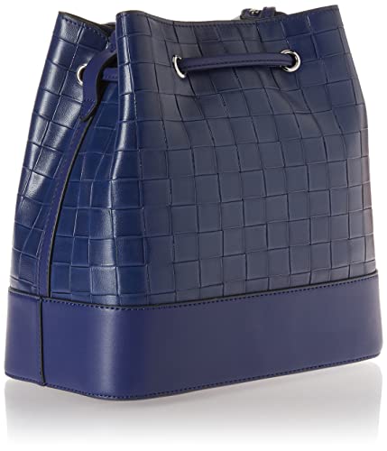 Calvin Klein Gabrianna Novelty Bucket Shoulder Bag, Medieval Blue Woven