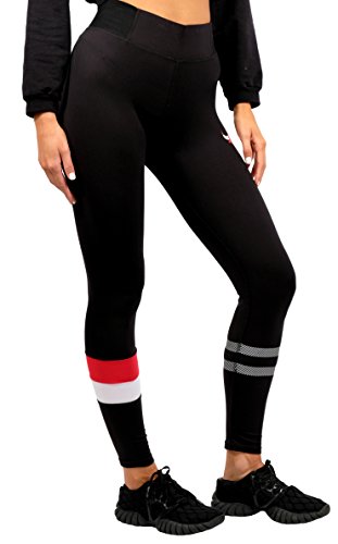Ultra Game NBA Chicago Bulls Womens Leggings Perimeter Fitness Sport Yoga Pants, Black, X-Large