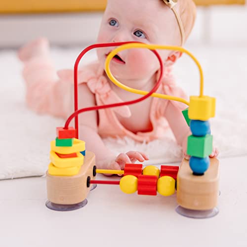 Melissa and Doug First Bead Maze - Wooden Educational Toy for Floor, High Chair, or Table - Infant Maze Toy, Bead Maze Toys For Toddlers And Babies 4.2 x 7 x 8.6 inches ; 1.3 pounds