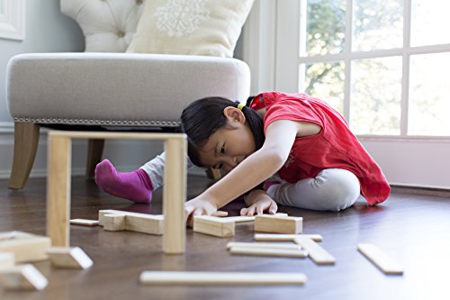 6 Piece Tegu Pocket Pouch Prism Magnetic Wooden Block Set, Natural
