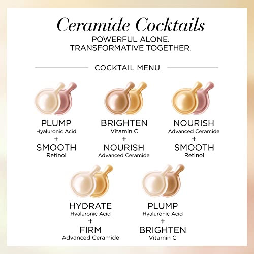 Elizabeth Arden Anti-Aging Ceramide Capsules Serum, Advanced Daily Youth Restoring Serum, 30 Count