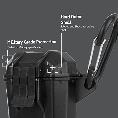 PELICAN - Marine Series Case - Compatible with AirPods 1-2 - Waterproof - Military Drop Protection - Black