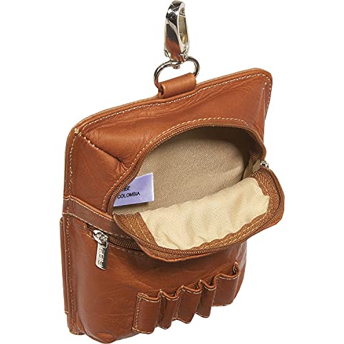 Piel Leather All In One Golf Pouch, Saddle, One Size