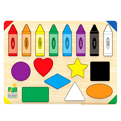 The Learning Journey: Lift and Learn Puzzle Colors and Shapes Preschool Toys and Activities for Children Ages 3 and Up Award Winning Educational Toy