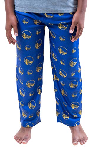 Ultra Game NBA Golden State Warriors Boys 2 Piece Pjs Lounge Pants and Tee Set, Royal, 8
