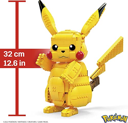 MEGA Pokémon Action Figure Building Toy Set For Kids, Jumbo Pikachu With 806 Pieces, 12 Inches Tall, Age 8+ Years Old Gift Idea