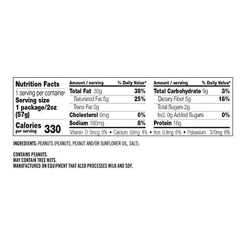 Kar's Nuts Roasted N' Salted Peanuts Snacks - Gluten Free, Bulk Pack of 2 oz Individual Single Serve Bags (Pack of 72)