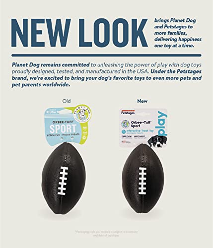 Planet Dog Orbee-Tuff Football Treat-Dispensing Dog Chew Toy