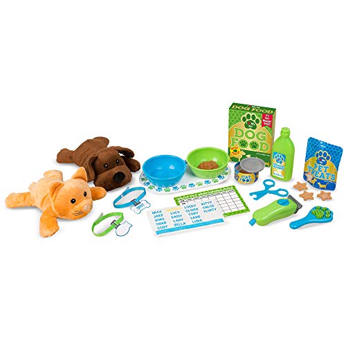 Melissa and Doug Feeding and Grooming Pet Care Play Set - Pretend Play Vet Toy Veterinarian Kit For Kids