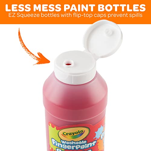 Crayola Washable Finger Paints, 6 Count, Stocking Stuffers, Kids Gifts, Toddler Paint Supplies, Ages 4, 5, 6, 7 [Amazon Exclusive]