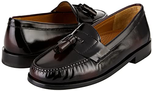 10.5 Wide US Cole Haan mens Pinch Tassel loafers shoes, Burgundy