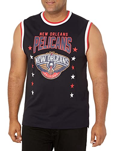 Ultra Game NBA New Orleans Pelicans Mens Jersey Sleeveless Muscle T-Shirt, Black, Large