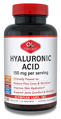 Olympian Labs Hyaluronic Acid 150mg | 99 Capsules | Support Healthy Connective Tissue and Joints - Promote Youthful Healthy Skin